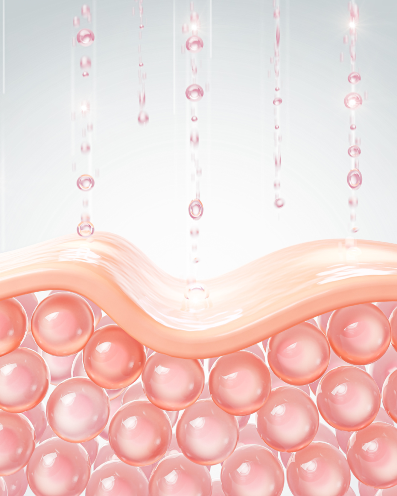 Primer plano de un rostro con piel firme y luminosa tras un tratamiento facial con células madre.