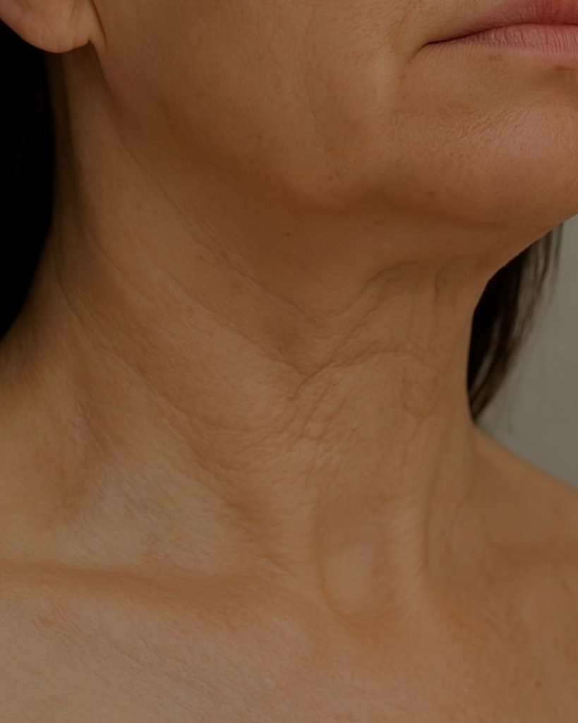 Primer plano de un rostro con piel rejuvenecida y luminosa tras un tratamiento de terapia celular.