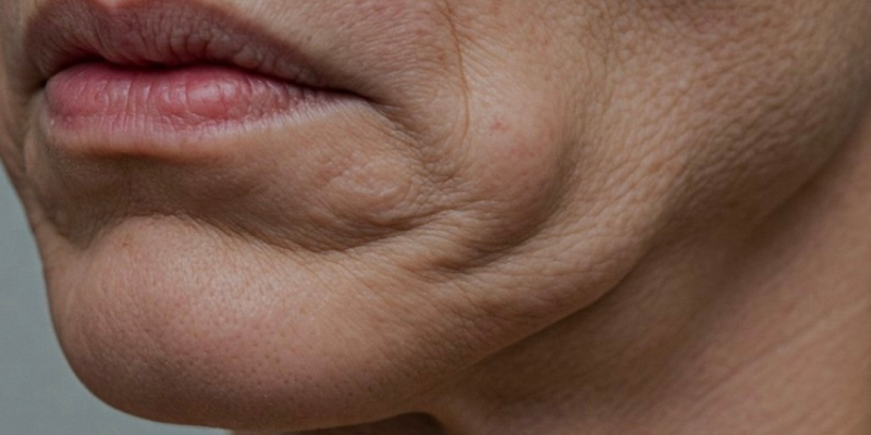 Rostro femenino con piel firme y redefinida tras tratamientos faciales no invasivos para combatir la flacidez.