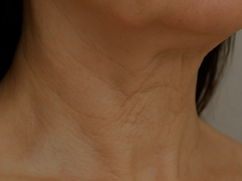 Primer plano de un rostro con piel rejuvenecida y luminosa tras un tratamiento de terapia celular.